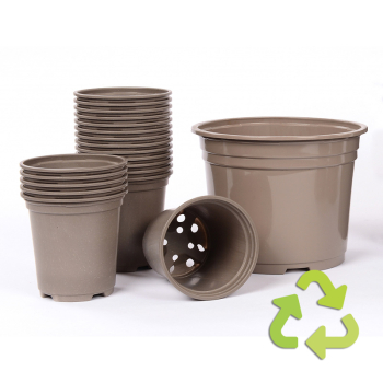 Aeroplas Round Container Pots Taupe