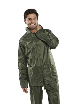 B-Dri Waterproof Economy Jacket - Olive Green - Medium
