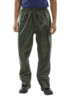 B-Dri Waterproof Economy Trousers - Olive Green - Small