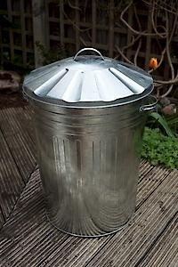 Galvanised Metal Bin Galvanised Metal Bin