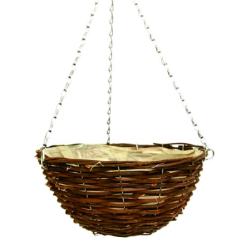 Round Rattan 12Inch Hanging Basket