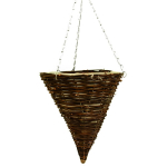 Cone Rattan 12" Hanging Basket