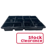 Teku ST9x9B Transport Tray with Open Bottom Black