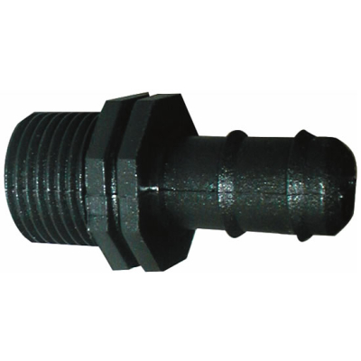 Barbed Connector 20mm x ½Inch Male